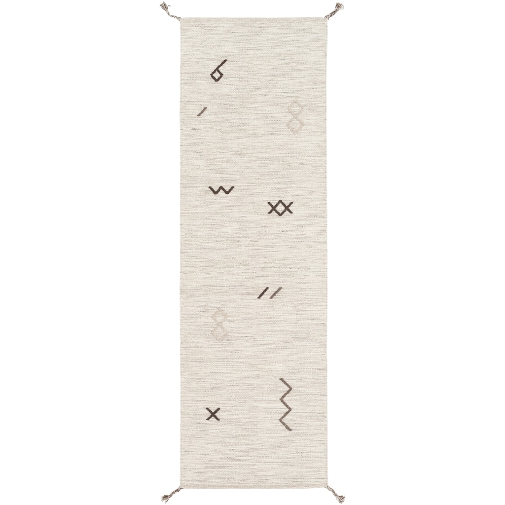 Livabliss Arguello Hand-woven Tribal Wool Abstract Runner Rug - 2'6" x 8' Runner