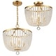 preview thumbnail 1 of 4, Rylee 4 Light Antique Gold Chandelier - 16.5'' W x 17'' H 16.5'' W x 17'' H