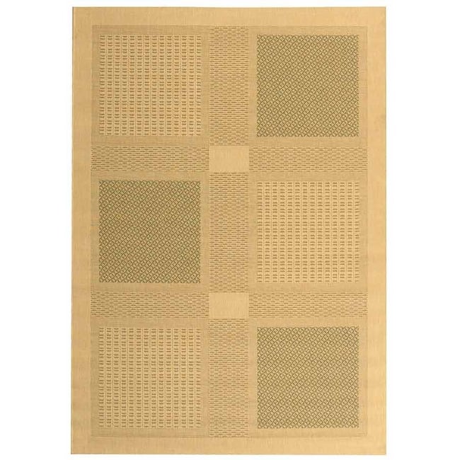 SAFAVIEH Courtyard Shirlee Indoor/ Outdoor Waterproof Patio Backyard Rug - 8' x 11' - Natural/Olive