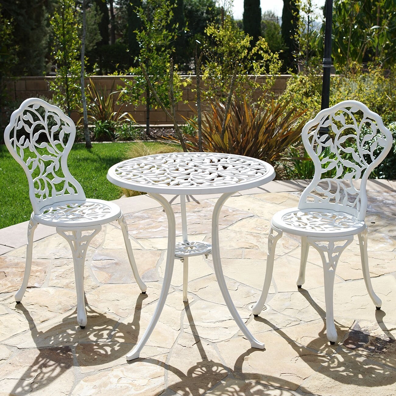 White resin bistro hotsell set