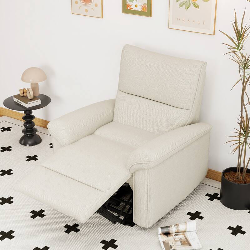 Classic Power Recliner Chair, Upholstered Electric Recliners with USB Type-C Port, Fabric Reclining Single Sofa for Living Room