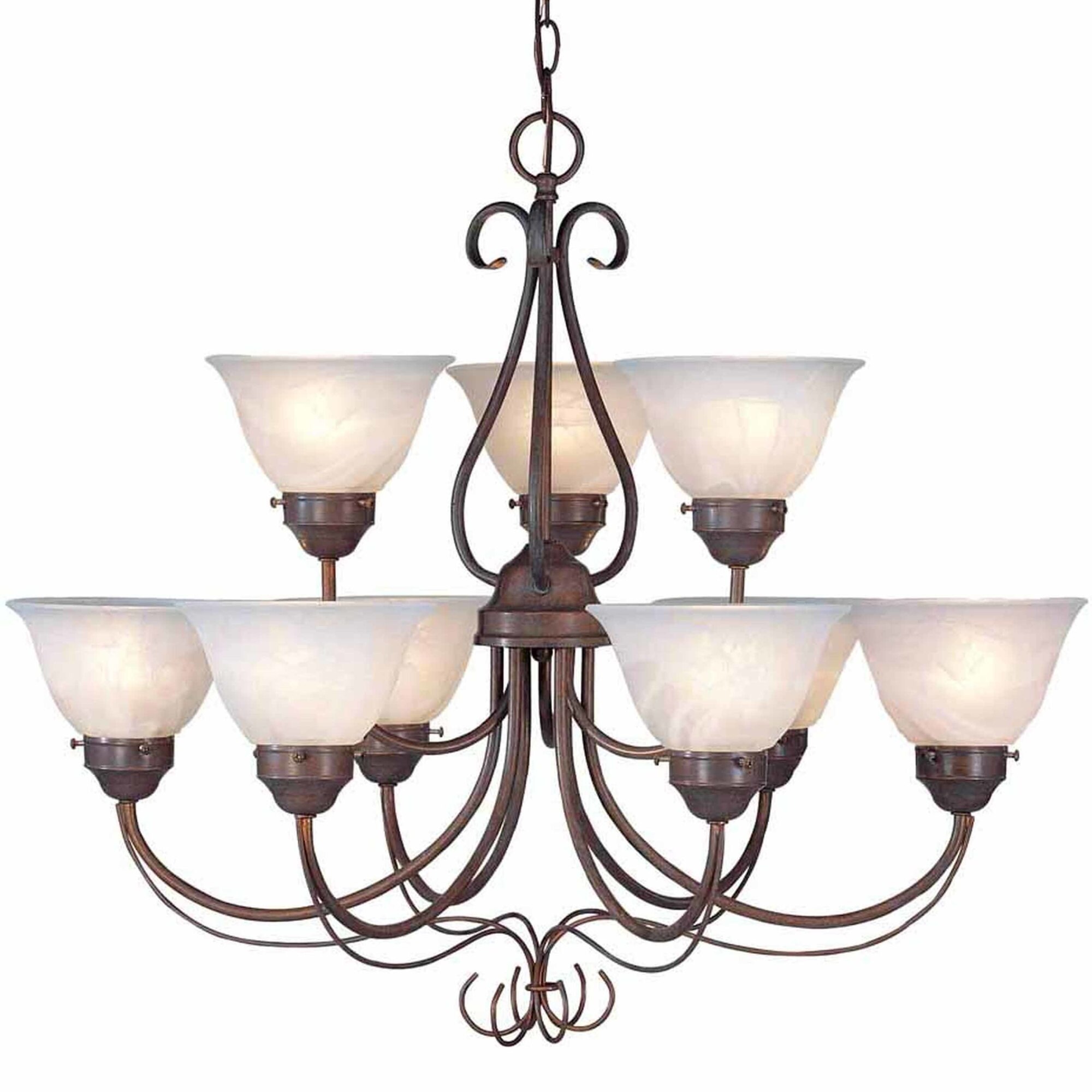 Volume Lighting V2359  Minster 9 Light 30" Wide Chandelier - Chandeliers For Bedrooms by Overstock.com