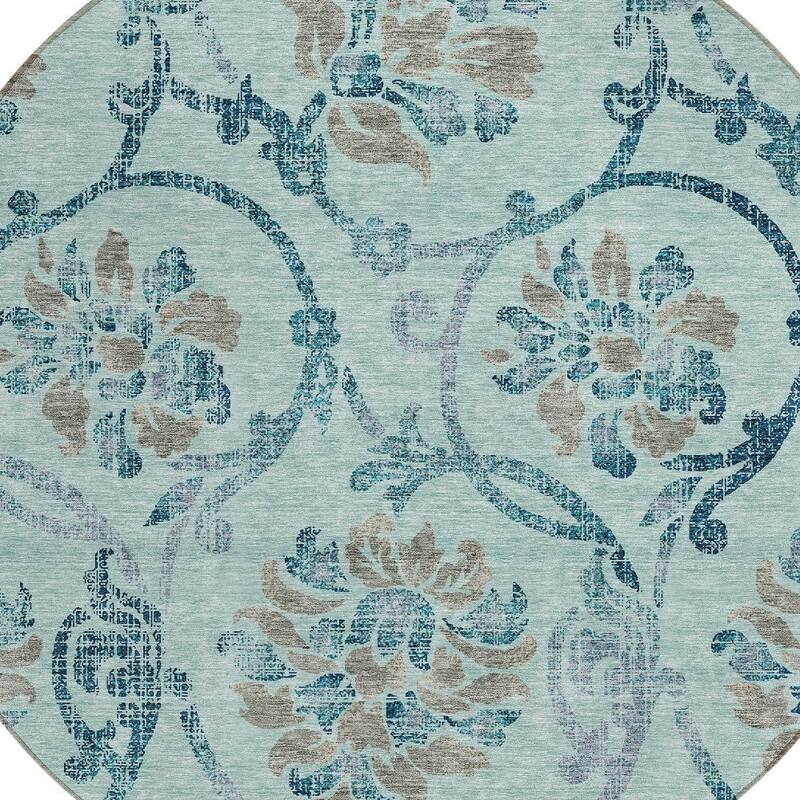 HomeRoots Floral Traditional Rectangle Outdoor Rug