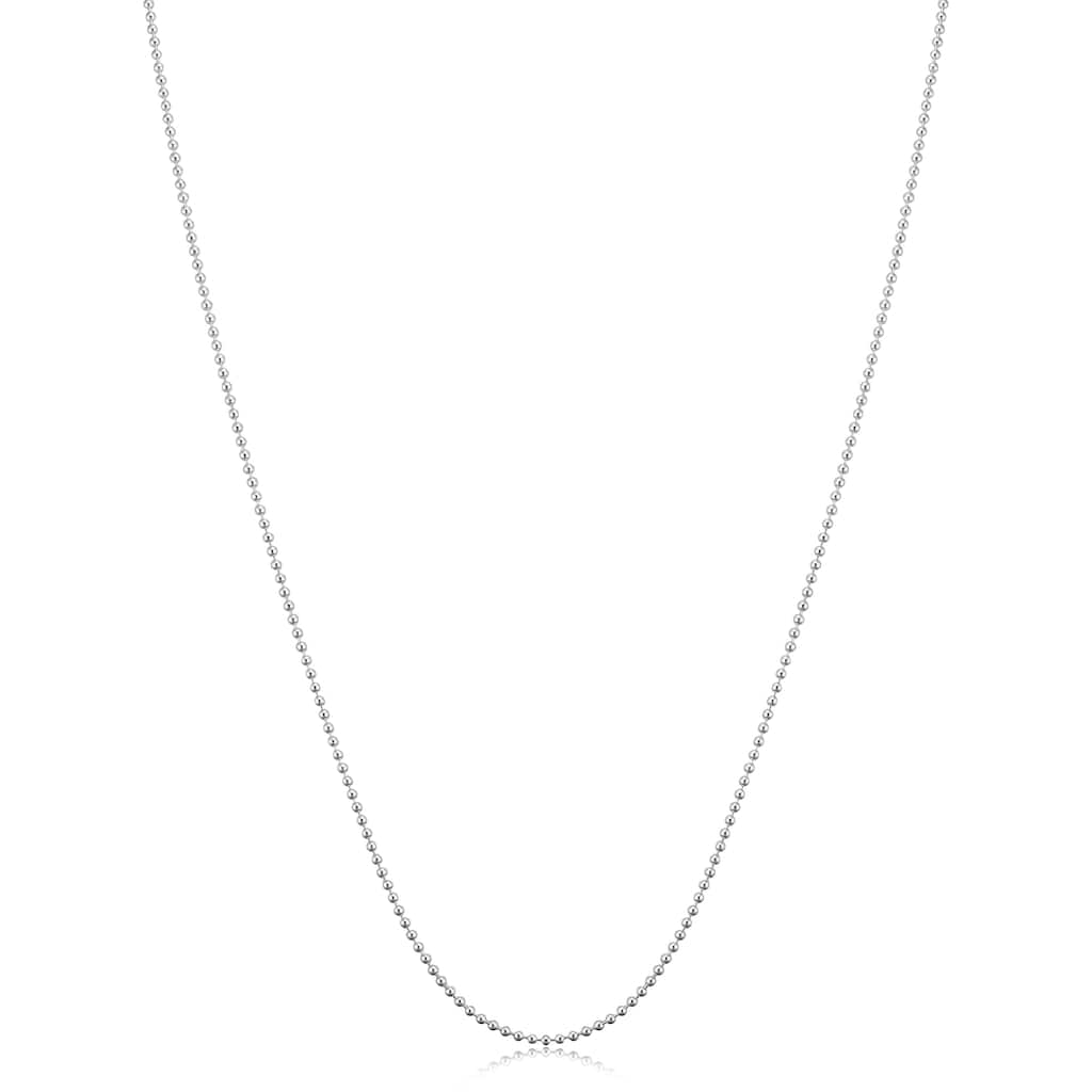 925 Sterling Silver 1 millimeter Polished Ball Chain Necklace for Women (16 - 30 inches)