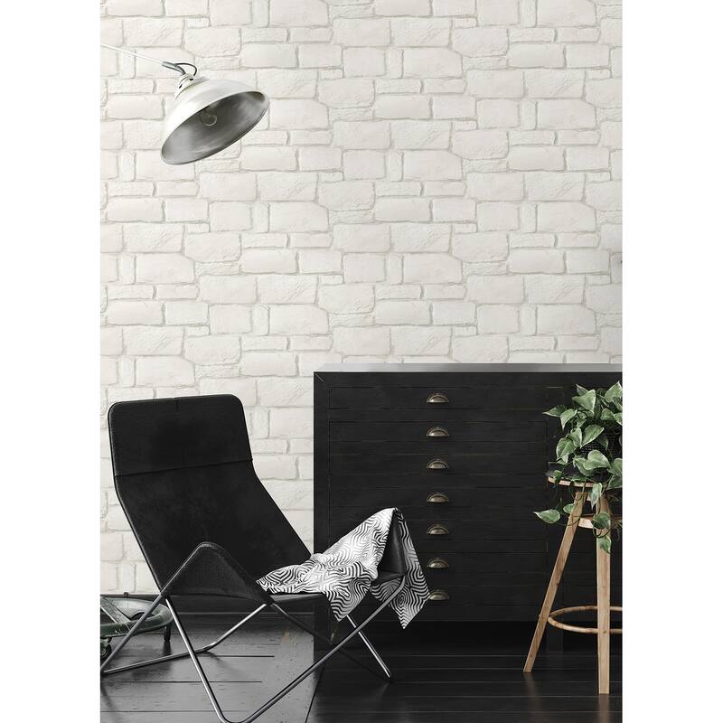 A-Street Prints Casablanca Ivory Stone Wallpaper