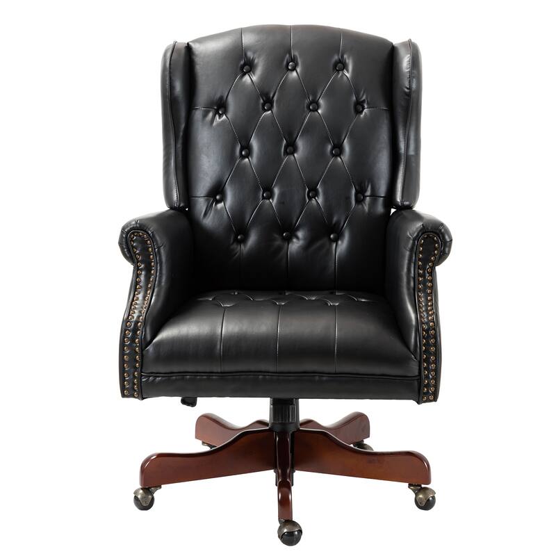 Maximiliano Modern Swivel Executive Chair with Tufted Back by HULALA HOME