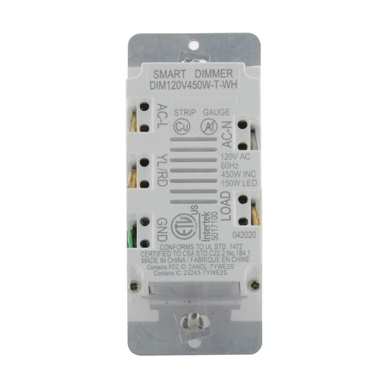 Starfish Smart Technology Wall Dimmer - White Finish