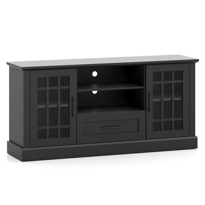 Gymax Farmhouse TV Stand for TVs up to 70'' Entertainment Media Center