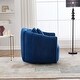 preview thumbnail 22 of 31, 40.35"W Upholstered Oversized Accent Barrel Chair and Half Cozy 360°Swivel Sofa with 3 Pillows, Pumpkin-Shape Club Armchair