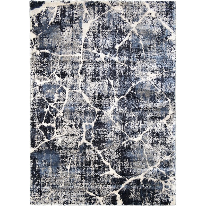 Pacific Astrid Contemporary Area Rug - 5'3"x7'3" - Navy