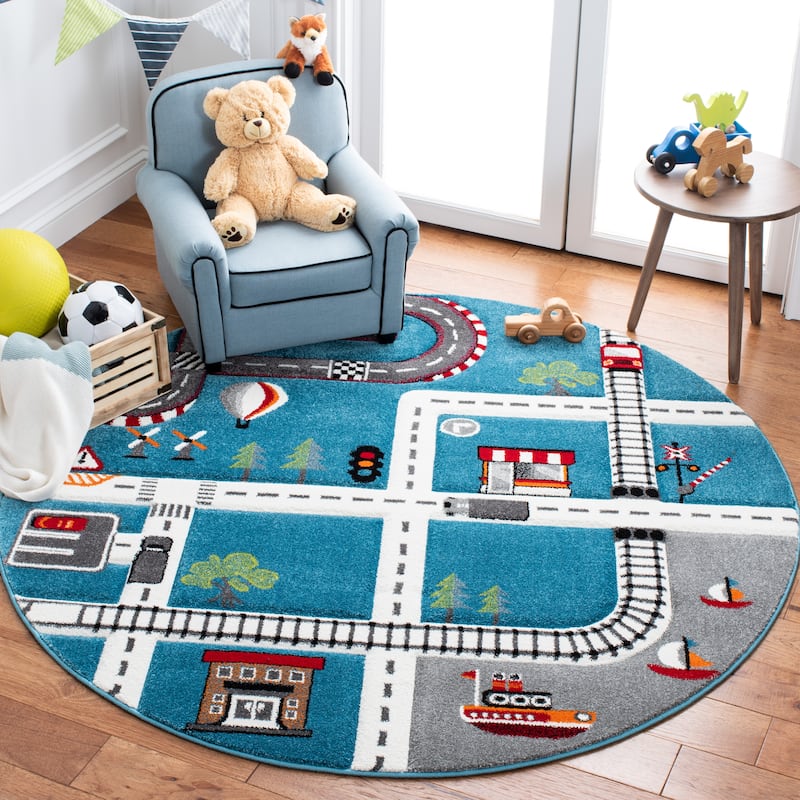 SAFAVIEH Carousel Kids Koika Neighborhood Road Rug