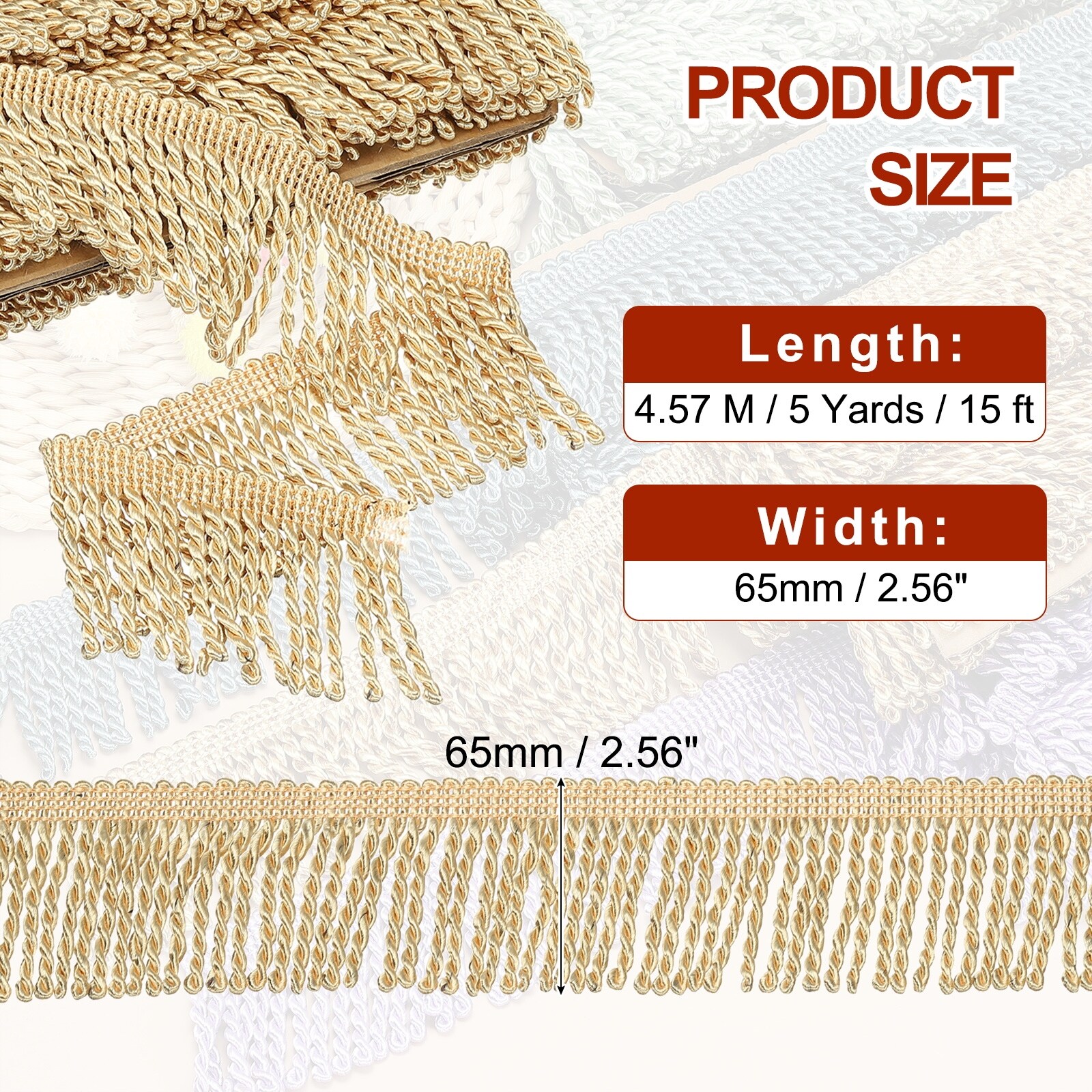 Blue Fringe Trim, mm Fringe Trim Curtain Tassel Fabric Sewing for Curtain Sofa Clothes DIY Decoration