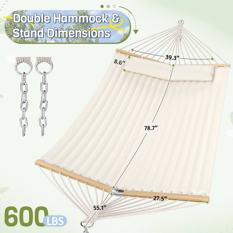 EROMMY Modern Portable Hammock, Hand-Woven Ropes, Anti-Tipping Design for Backyards, Beaches & Campsites