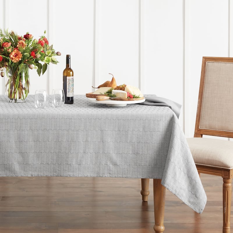 Martha Stewart Honeycomb Modern Farmhouse Tablecloth