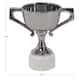 14 X 9 inch Modern Silver-Finished Ceramic Trophy Urn