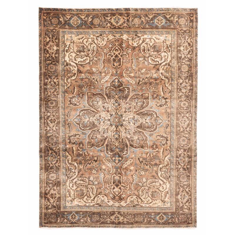 ECARPETGALLERY Hand-knotted Sarabi Brown Wool Rug - 7'9 x 10'8