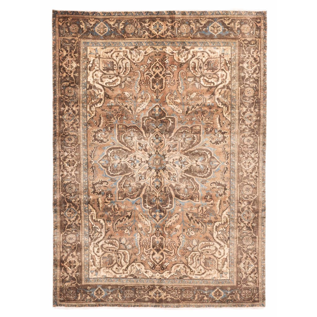 ECARPETGALLERY Hand-knotted Sarabi Brown Wool Rug - 7'9 x 10'8