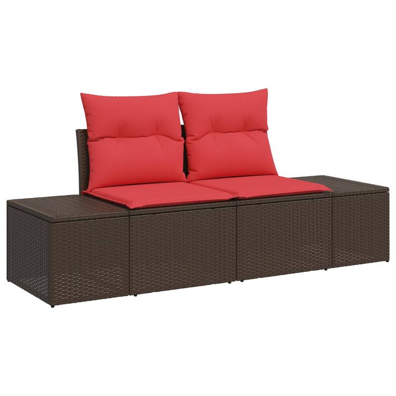 vidaXL 4 Piece Garden Sofa Set with Cushions - 94.1×46.1×27.2