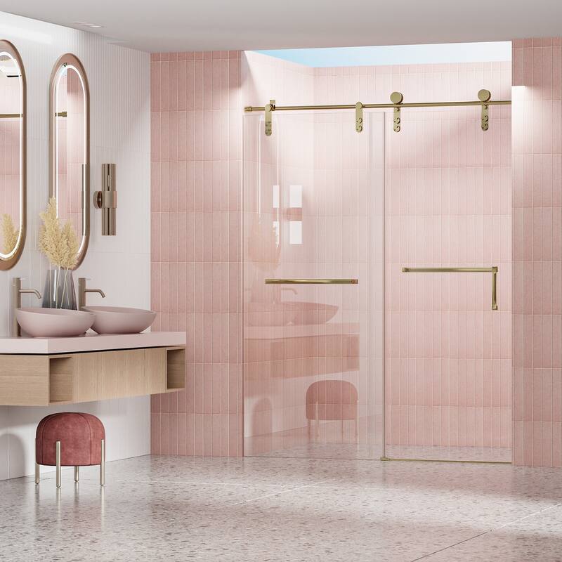 56-60"W x 76"H Single Sliding Glass Shower Door