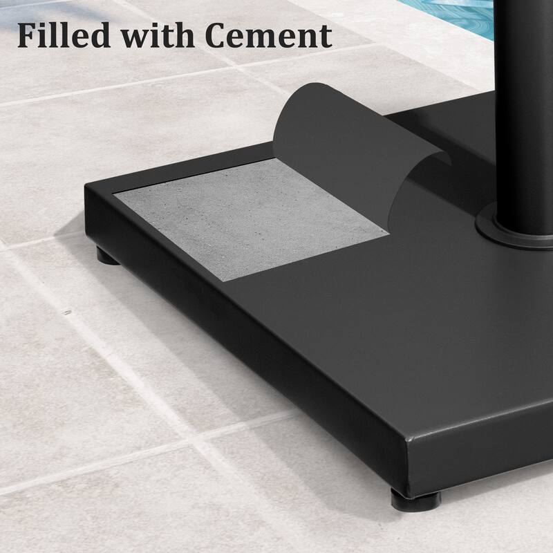 Pellebant 43LBS Outdoor Patio Concrete Market Umbrella Base Stand - N/A