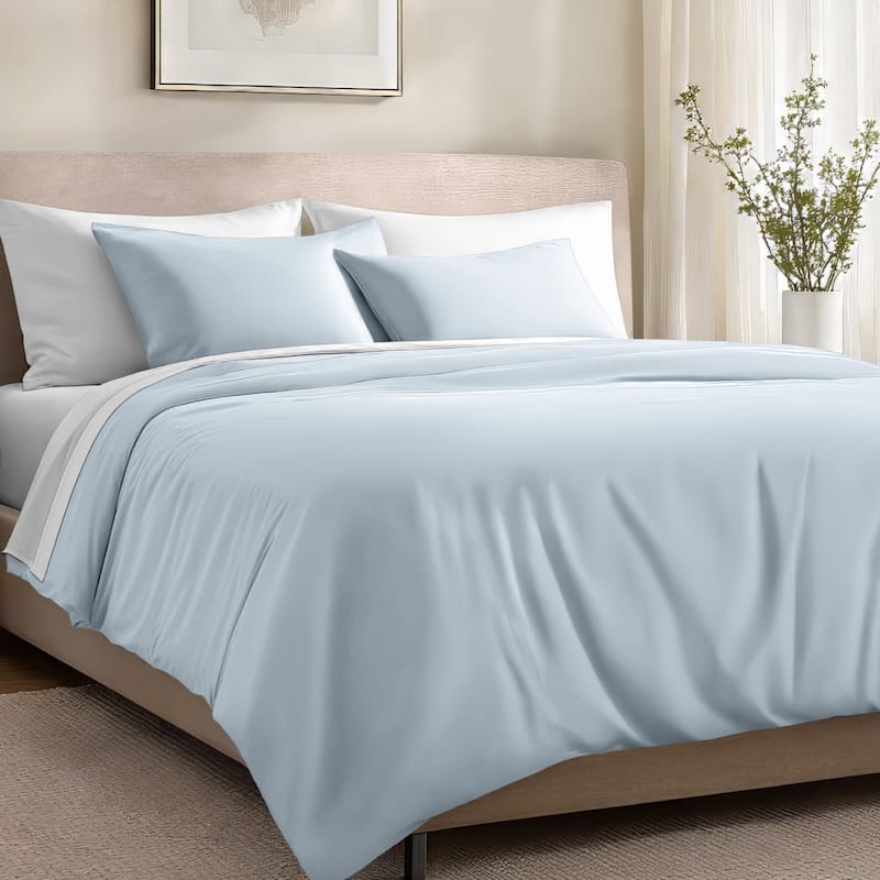 Bare Home Organic Cotton Duvet Cover Set - Smooth Sateen Weave