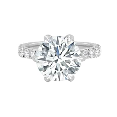 Auriya 14k Gold 6 1/4ctw Round 6-Prong Diamond Engagement Ring (F-G VS)