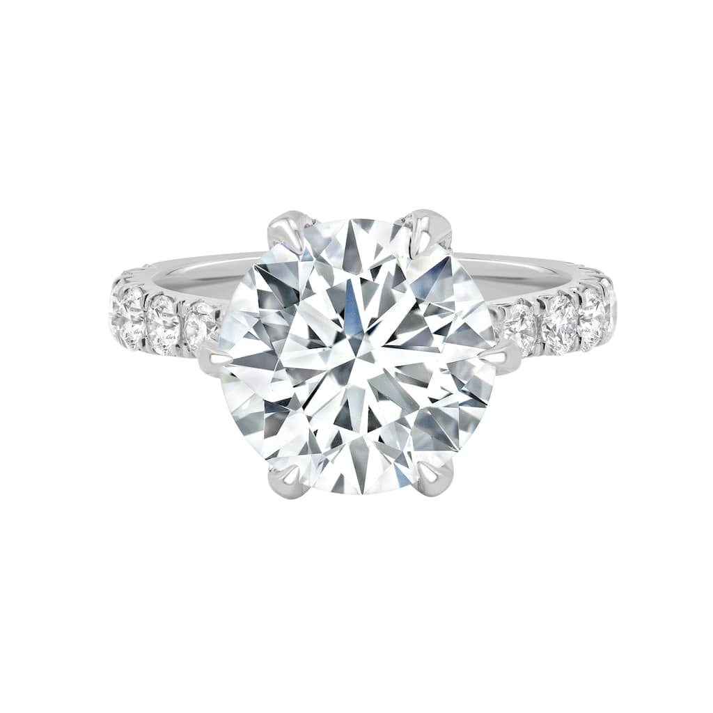 Auriya 14k Gold 6 1/4ctw Round 6-Prong Diamond Engagement Ring (F-G VS)