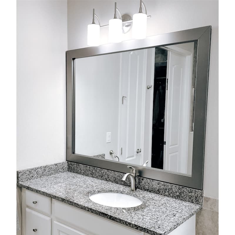 Pendleton Satin Nickel Framed Vanity Mirror