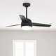 preview thumbnail 1 of 18, Hunter 48" Midtown Ceiling Fan with LED Light, Handheld Remote - Modern, Contemporary, Transitional Matte Black