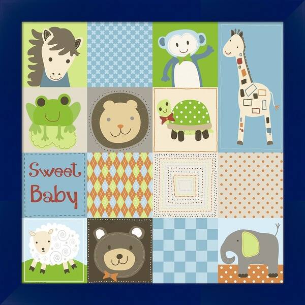 slide 2 of 3, Jennifer Nilsson 'Baby Boy Animal Quilt' Framed Art