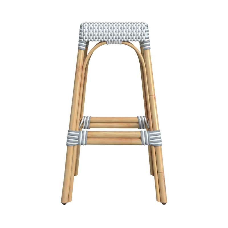 Robias Rectangular Rattan 30" Bar Stool