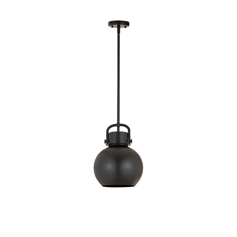 Innovations Lighting Newton Metal Sphere - 1 Light 10" Stem Hung Pendant - Matte Black