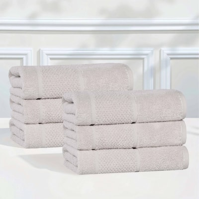 Superior Mile Smart Twist Viscose Cotton Blend Hand Towels, Set of 6