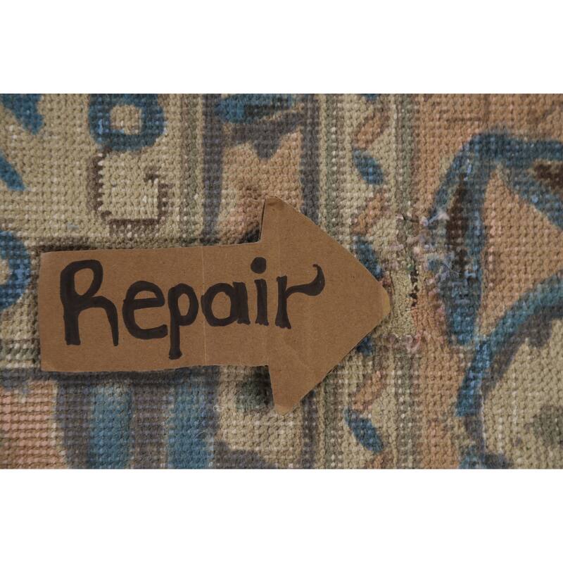 Hand Knotted Oriental 100% Wool Carpet Traditional Floral Greys & Charcoal Tabriz Area Rug - 12' 6'' X 9' 4''