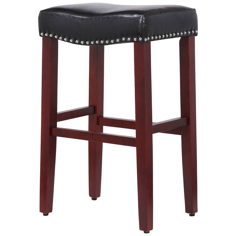 Jameson Upholstered Polyester Cherry 29 Inch Bar Stool (Set Of 2)