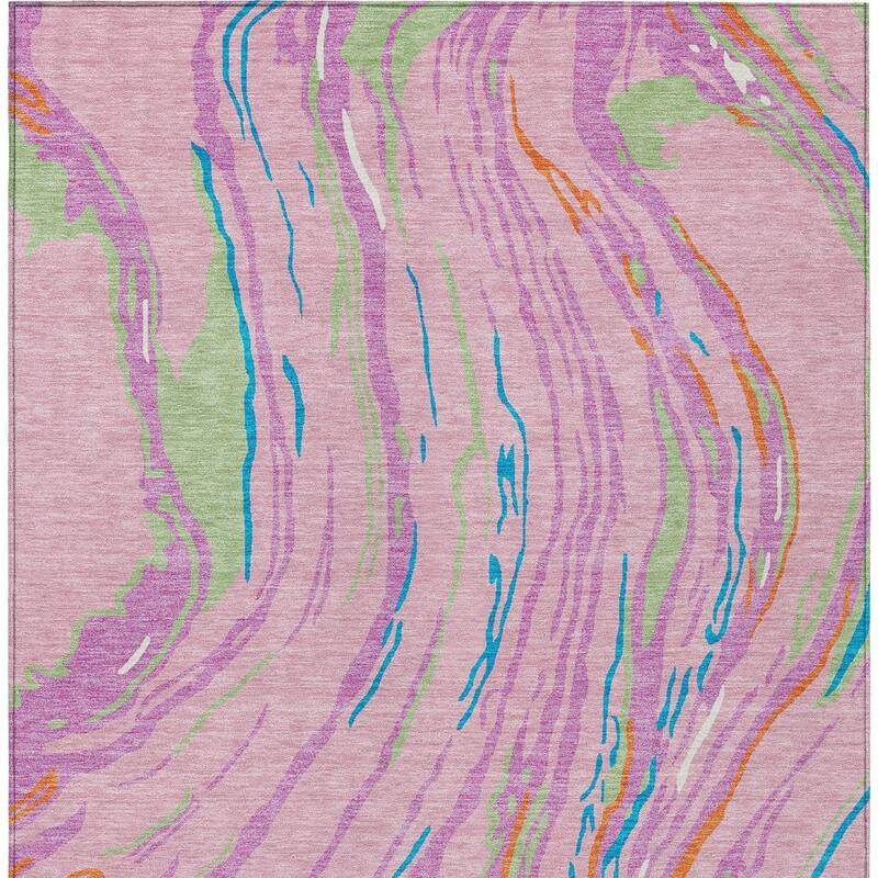 HomeRoots Abstract Transitional Rectangle Outdoor Rug