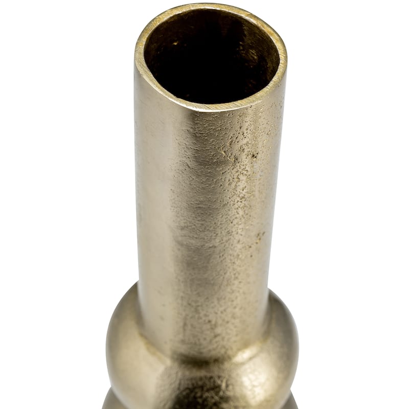 Sagebrook Home Metal, 22"H, Abstract Pillar Vase, Gold, Cylinder, Aluminum, Contemporary, 22"H, Solid Color