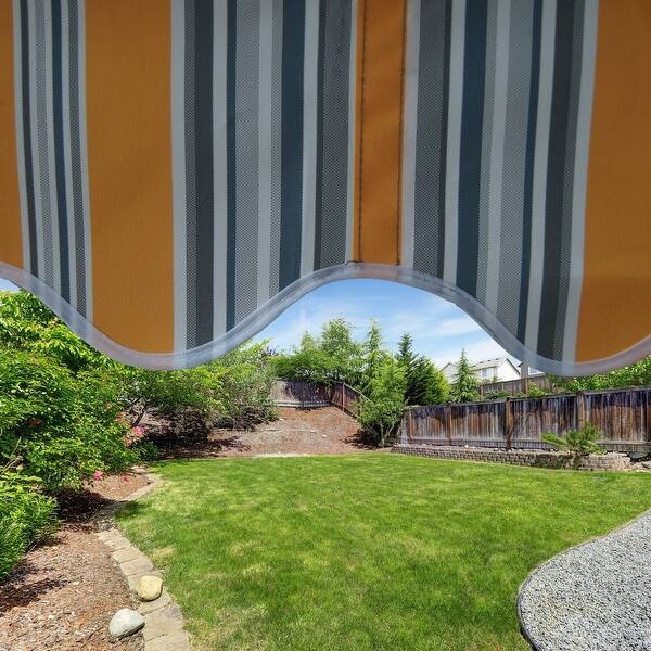 Shop Aleko Manual Retractable Home Patio 10 X 8 Ft Awning Multi