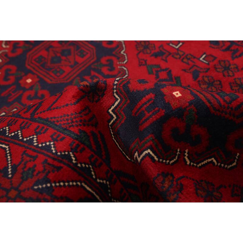 ECARPETGALLERY Hand-knotted Finest Khal Mohammadi Red Wool Rug - 2'9 x 6'4