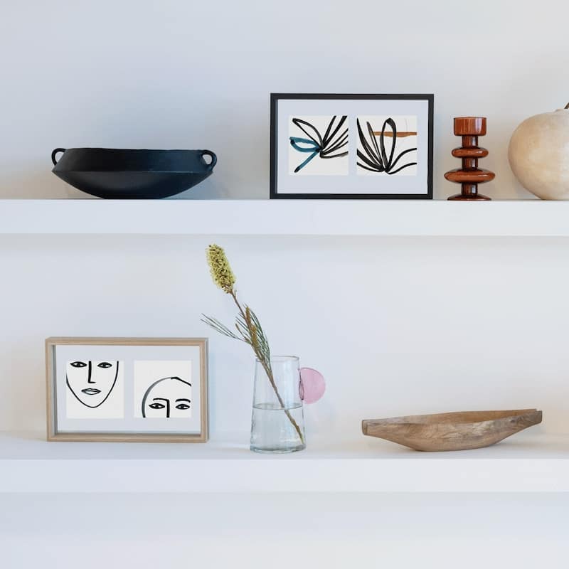 Photo Frame Floating Aesthetic Double Natural- ST - Natural