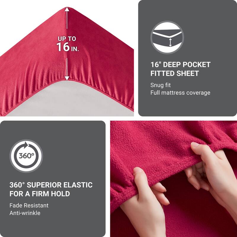 Madison Park Micro Fleece Bed Sheet Set
