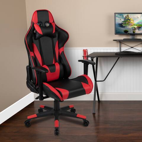 Ergonomic Racing Gaming Chair w/ Fully Reclining Back