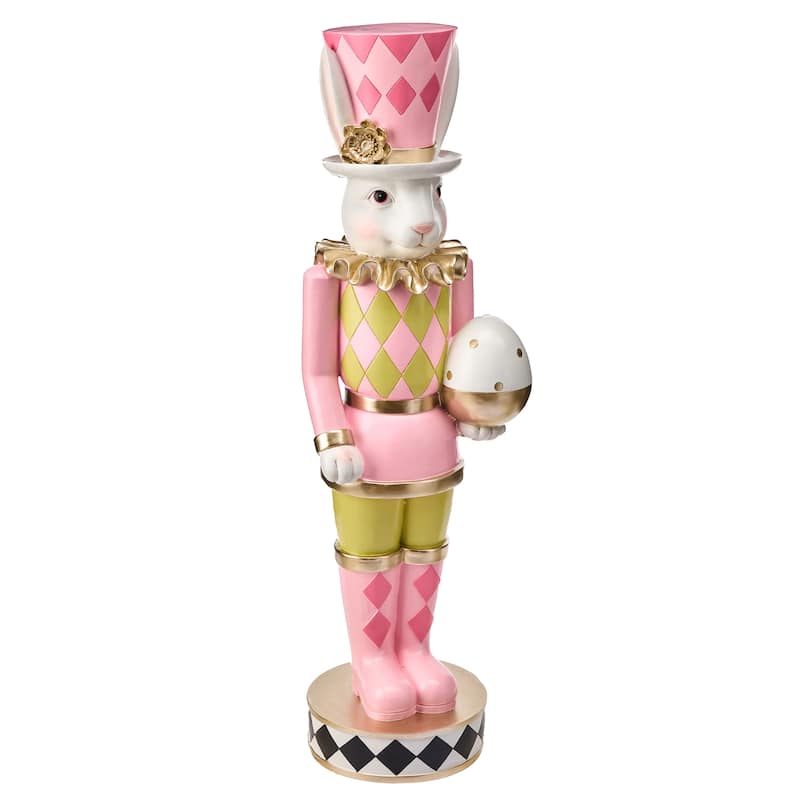 48"Resin Garden Bunny With Egg