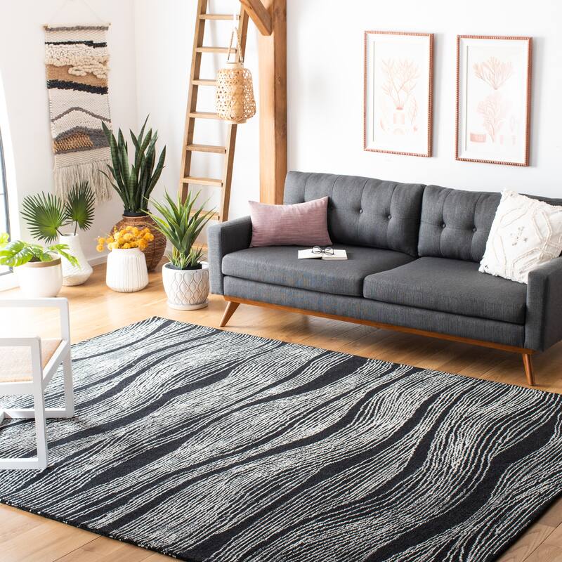 SAFAVIEH Handmade Metro Fetnete Modern Abstract Wool Rug