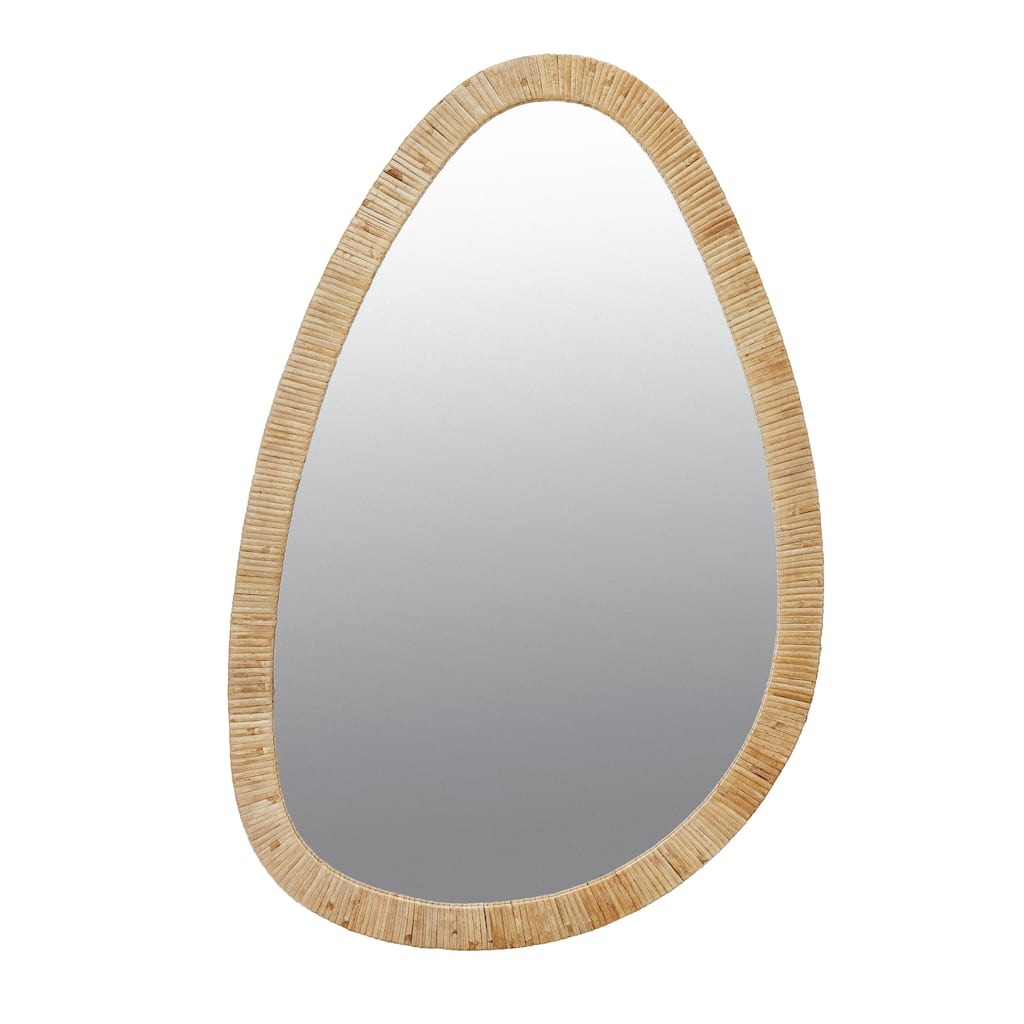 Rattan-Wrapped Mirror