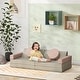 preview thumbnail 8 of 7, Kids Play Couch, 12 Pieces Kids Couch for Playroom Bedroom, Convertible Foam Floor Cushions for Boys and Girls, Pink