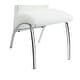 preview thumbnail 4 of 3, Set of 2 Dining Chairs in White and Chrome
