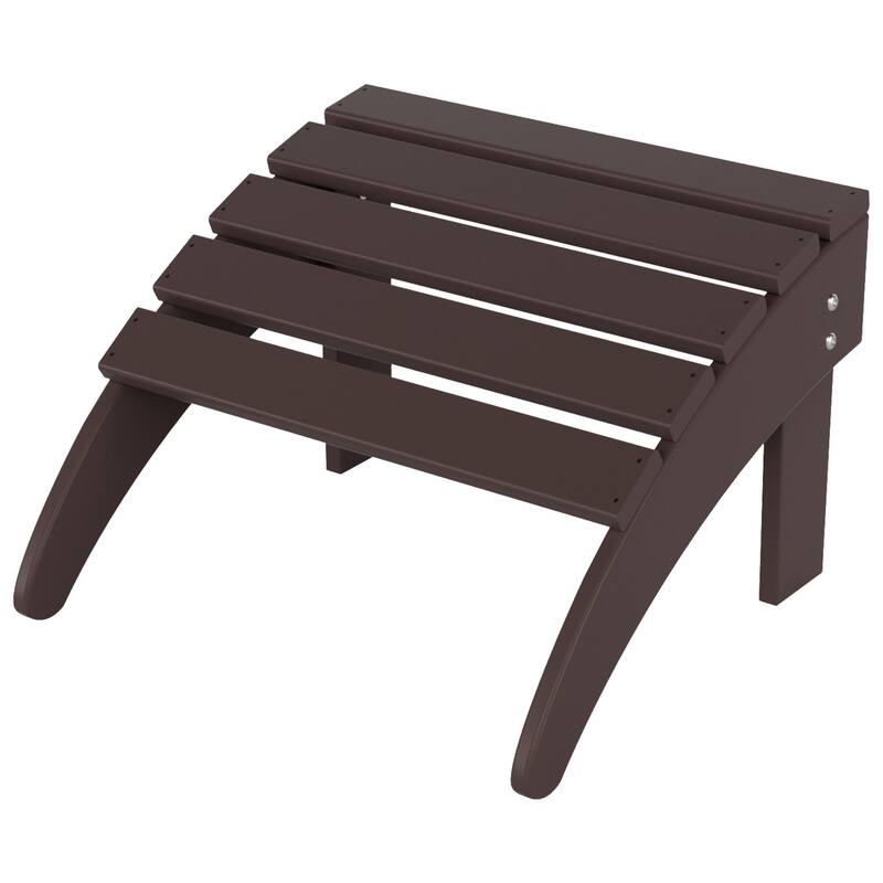 POLYTRENDS Laguna Eco-Friendly All-Weather Outdoor Patio Foldable Adirondack Chair Ottoman