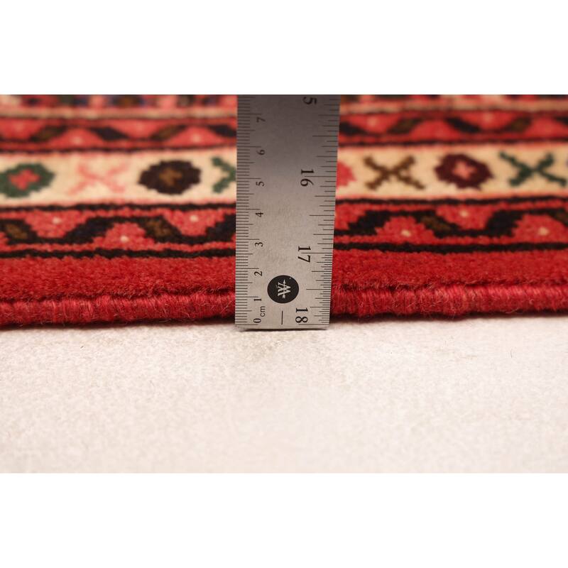 ECARPETGALLERY Hand-knotted Andelz Red Wool Rug - 2'6 x 9'5