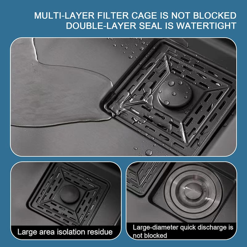 29.5" Rectangle Undermount Single Bowl Stainless Steel Kitchen Sink